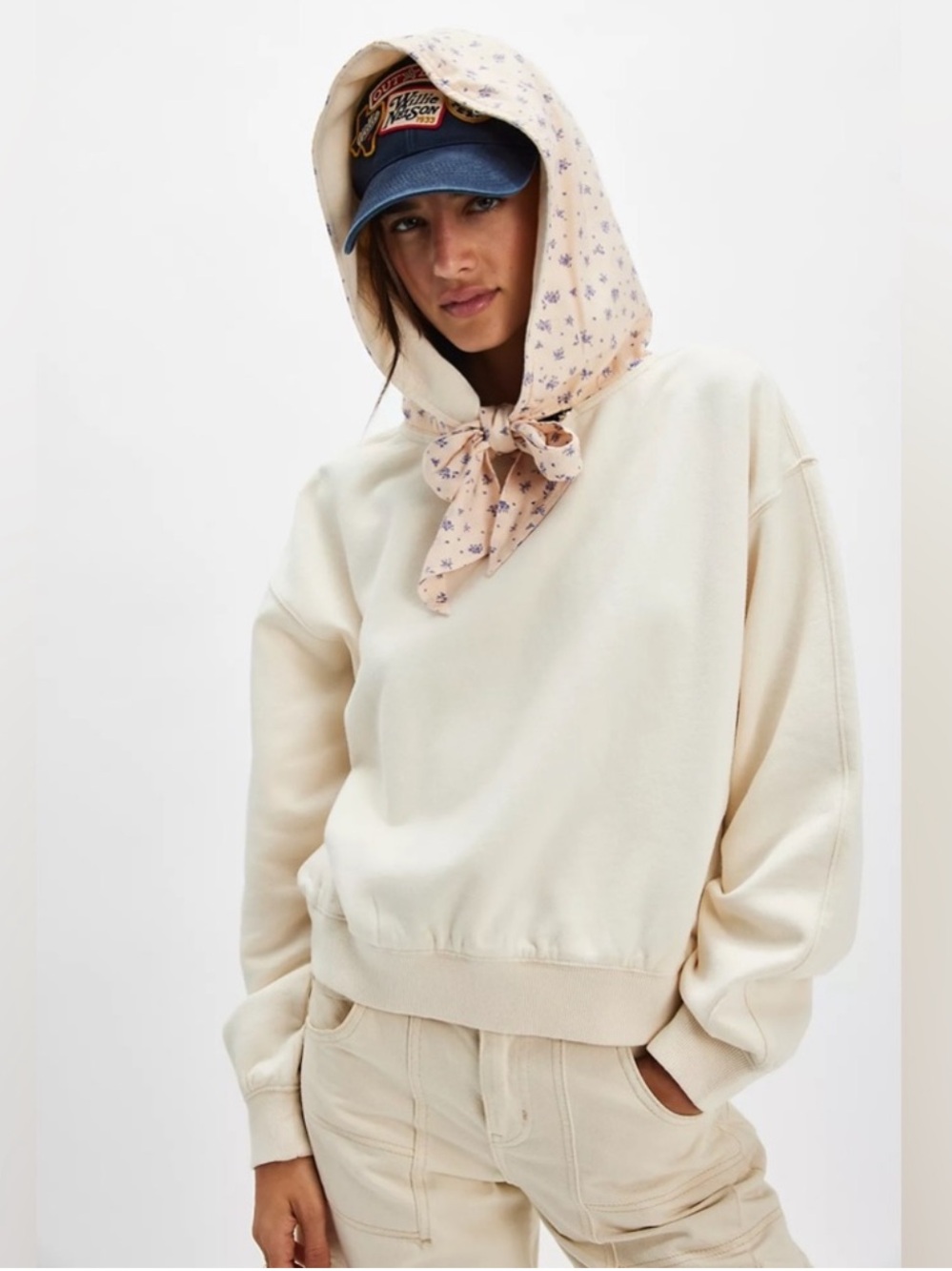 Free People Headscarf Hoodie